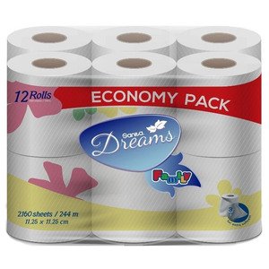 Sanita Dreams Toilet Paper Family 12 Rolls