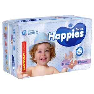 Happies Diapers Economy Pack Size 5 12-20Kg 56 Pieces