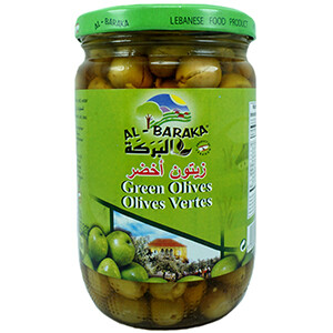 Al Baraka Green Olives 600G