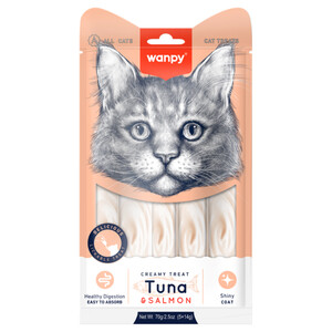 Wanpy Cat Creamy Tuna Salmon Treats 70G