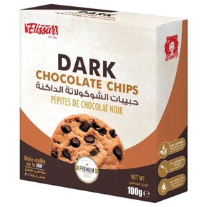 Elissar Dark Chocolate Chips 100G