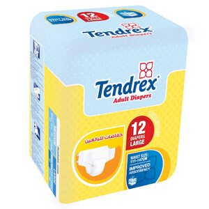 Tendrex Adult Diapers Large 12 Pieces