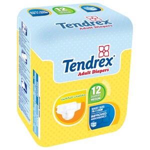 Tendrex Adult Diapers Medium 12 Pieces