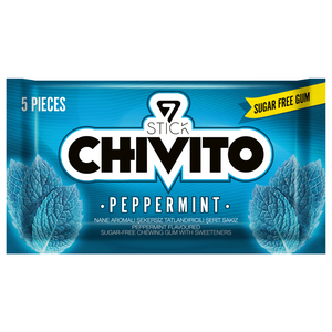 Chivito Gum Peppermint Sugar Free 5 Pieces 8.5G