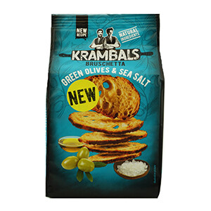 Krambals Bruschetta Green Olives & Sea Salt 70G