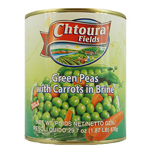 Chtoura Fields Green Peas & Carrots 800G