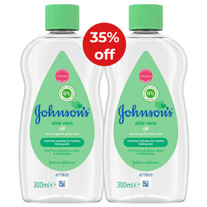 Johnson's Baby Oil Aloe Vera 300Ml*2 -35% Off