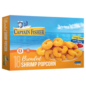 Captain Fisher Frozen Breaded Shrimp Popcorn 18 Pieces 300G