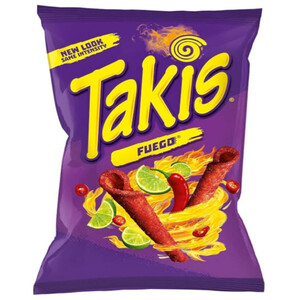 Takis Fuego Tortilla Chips Hot Chili Pepper & Lime 113.4G