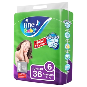 Fine Baby Junior 6 Jumbo 16+Kg 36 Pieces