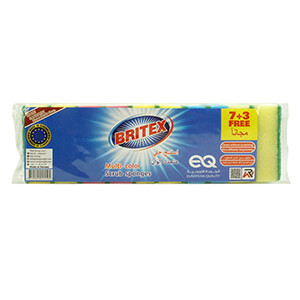 Britex Scrub Multi Color Sponges 7+3 Free