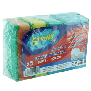 Britex Scrub Abrasive Multi Color Sponges 5Pcs