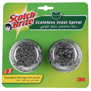 Scotch Brite Stainless Steel Spiral 2 Pieces