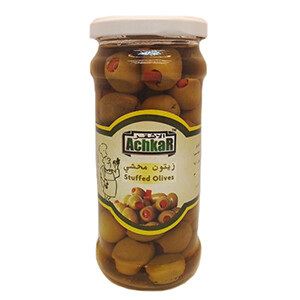 Al Achkar Stuffed Green Olives Jar 350G