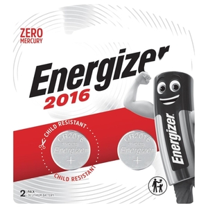 Energizer Lithium Coin Battery 2016 2 Pieces