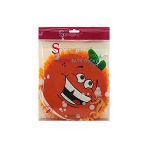 Or Bleu Kids Bath Gloves Orange