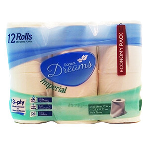 Sanita Dreams Toilet Paper Imperial 12 Rolls