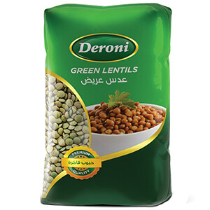 Deroni Green Lentils Vacuum 900G