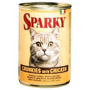 Sparky Cat Food Chunkies With Chicken 415G