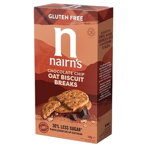 Nairn's Oat Biscuit Breaks Chocolate Chip Gluten Free 160G