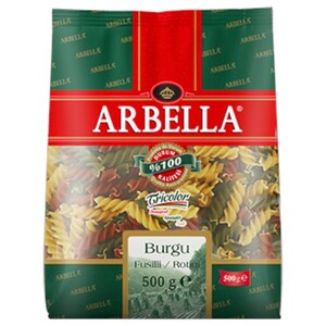 Arbella Pasta Fusilli Tricolor 500G