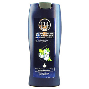 114 Amatoury Men Shampoo Cafeine & Menthol 400Ml