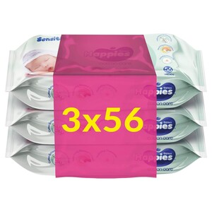 Happies Baby Wipes Sensitive 56 Sheets X3