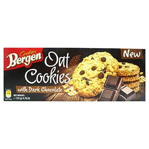 Bergen Cookies Oat With Dark Chocolates 135G