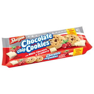Bergen Cookies White Chocolate With Cranbery 100G