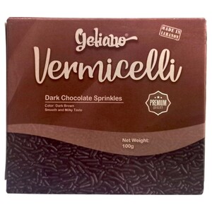 Geliano Vermicelli Dark Chocolate Sprinkles 100G