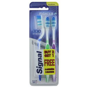 Signal Toothbrush Fighter Medium 2+1 Free