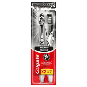 Colgate Toothbrush Max White Charcoal Soft 1+1 Free