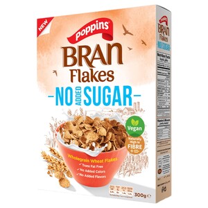 Poppins Bran Flakes No Added Sugar 300G