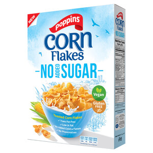 Poppins Corn Flakes No Added Sugar Bag 300G