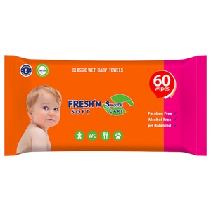 Fresh'n Soft Smooth Classic Wipes 60 Pieces