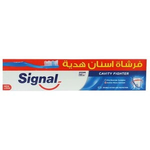 Signal Toothpaste Cavity Fighter 120Ml + Toothbrush Free