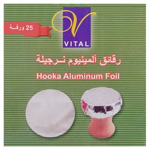 Vital Aluminium Sheets For Nargile 25Pcs