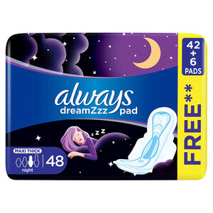Always Pads Maxi Thick Night Long 48 Pieces