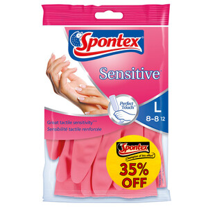 Spontex Gloves Sensitive 8/8.5 Large-35%