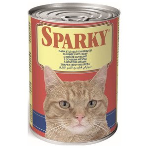 Sparky Cat Food Chunkies With Beef 415G