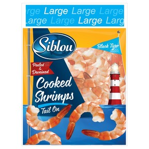 Siblou Frozen Cooked & Peeled Shrimps Large 400G