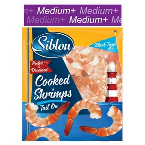 Siblou Frozen Cooked & Peeled Shrimps Medium+ 400G