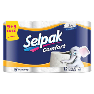 Selpak Super Soft Toilet Paper Rolls 9+3 Free