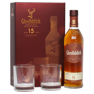 Glenfiddich 15 Years 70Cl + 2 Glasses Gift