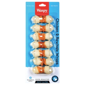 Wanpy Dog Blister Chicken & Rawhide Wraps 90G