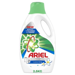 Ariel Power Gel Liquid Laundry Detergent Clean & Fresh 2.5Kg