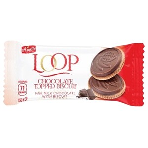A Petite Loop Milk Chocolate Topped Biscuit 15G