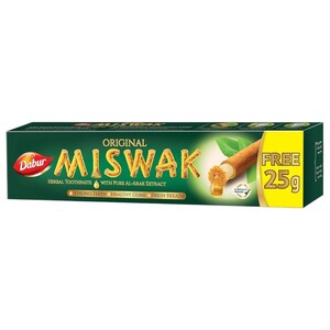 Dabur Toothpaste Miswak Herbal 50G + 25G Free