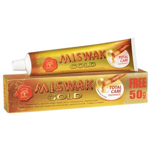 Miswak Gold Toothpaste 120G + 50G Free + Toothbrush Free