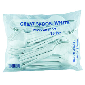 Gpi Plastic Spoon White